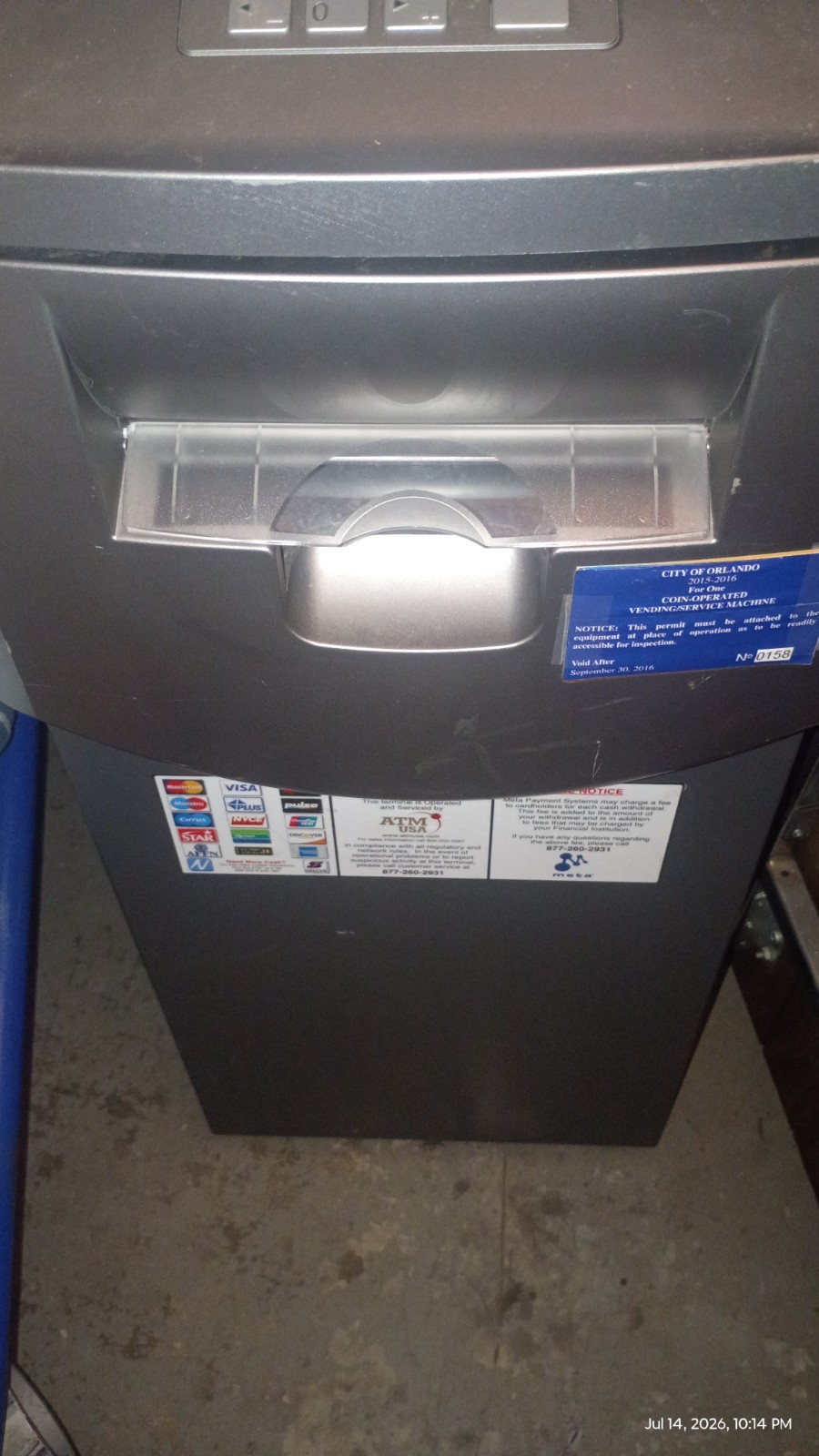 HANTLE ATM MACHINE 1700 And Sign