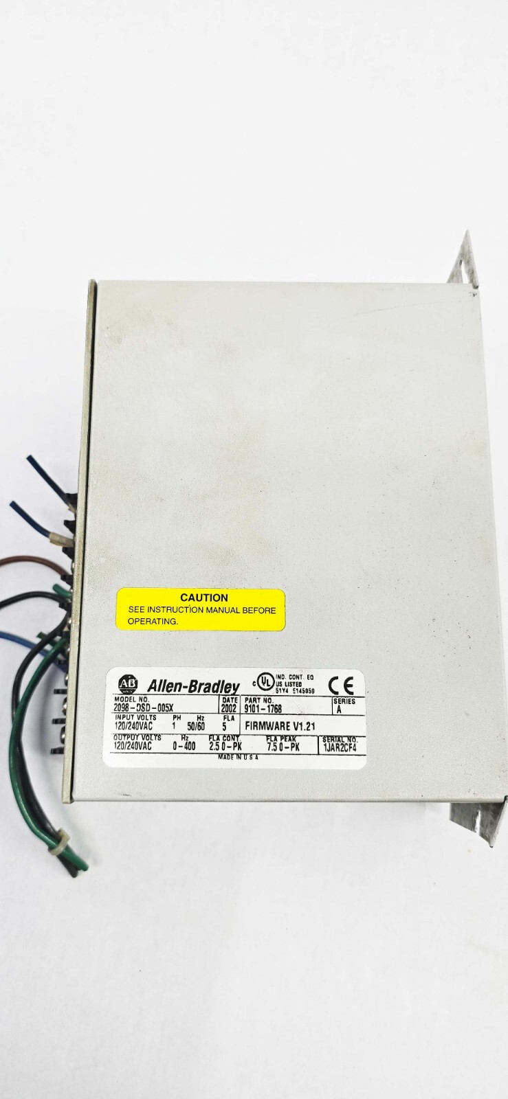Allen Bradley 2098-DSD-005X SER A FIRMWARE V1.21