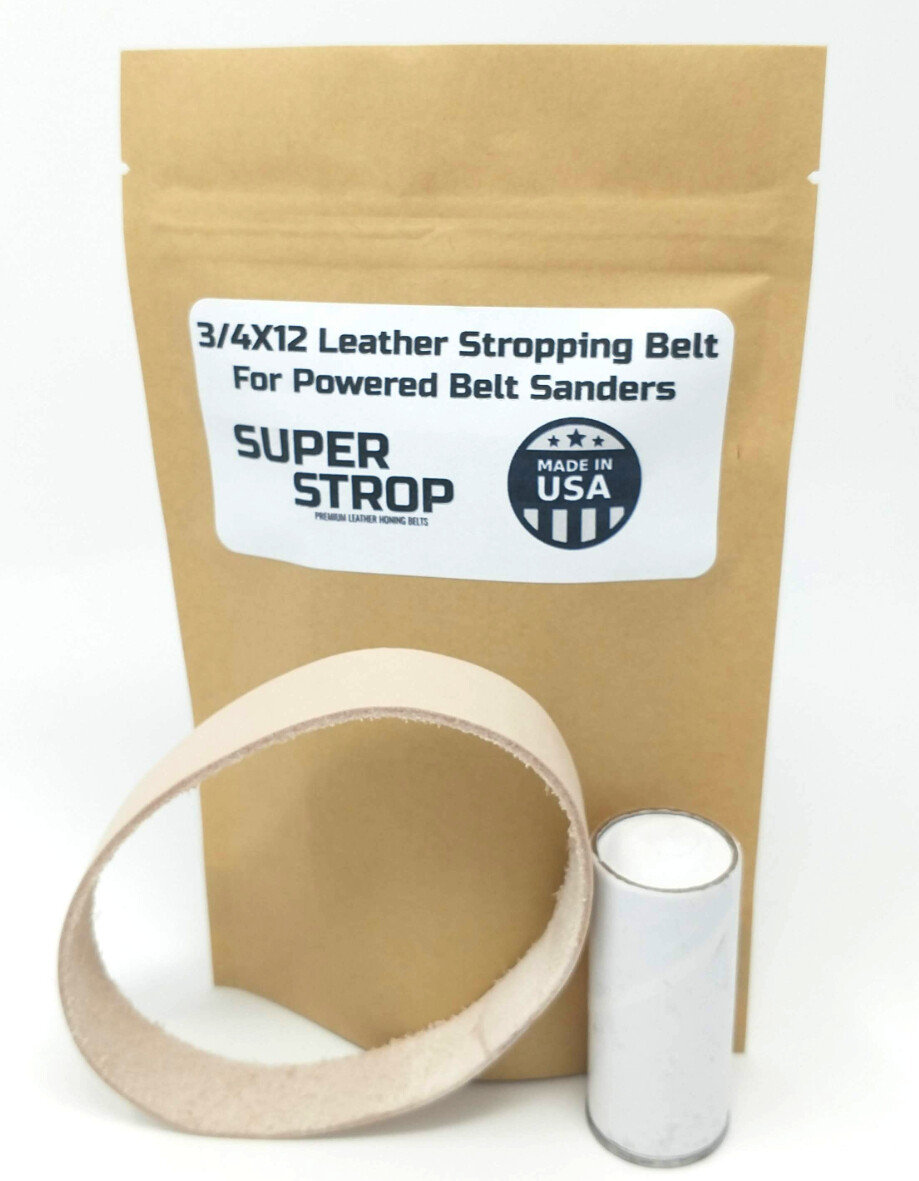 3/4X12 in. Leather Honing Belt SUPER STROP Fits Ken Onion Work Sharp WSKTSKO