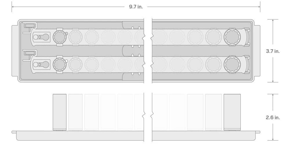 Tekton 1/4 Inch 12 Point Socket Set, 22 Pieces (5/32-9/16 Inch)