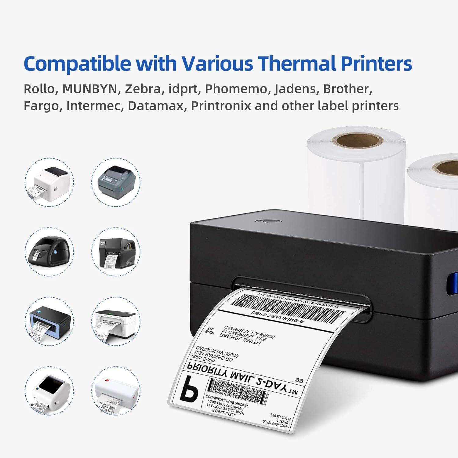 Direct Thermal Shipping Labels 2×1 2×2 4×6 3×1 3×2 4×3 2.25×1.25 4×2 2.625×1