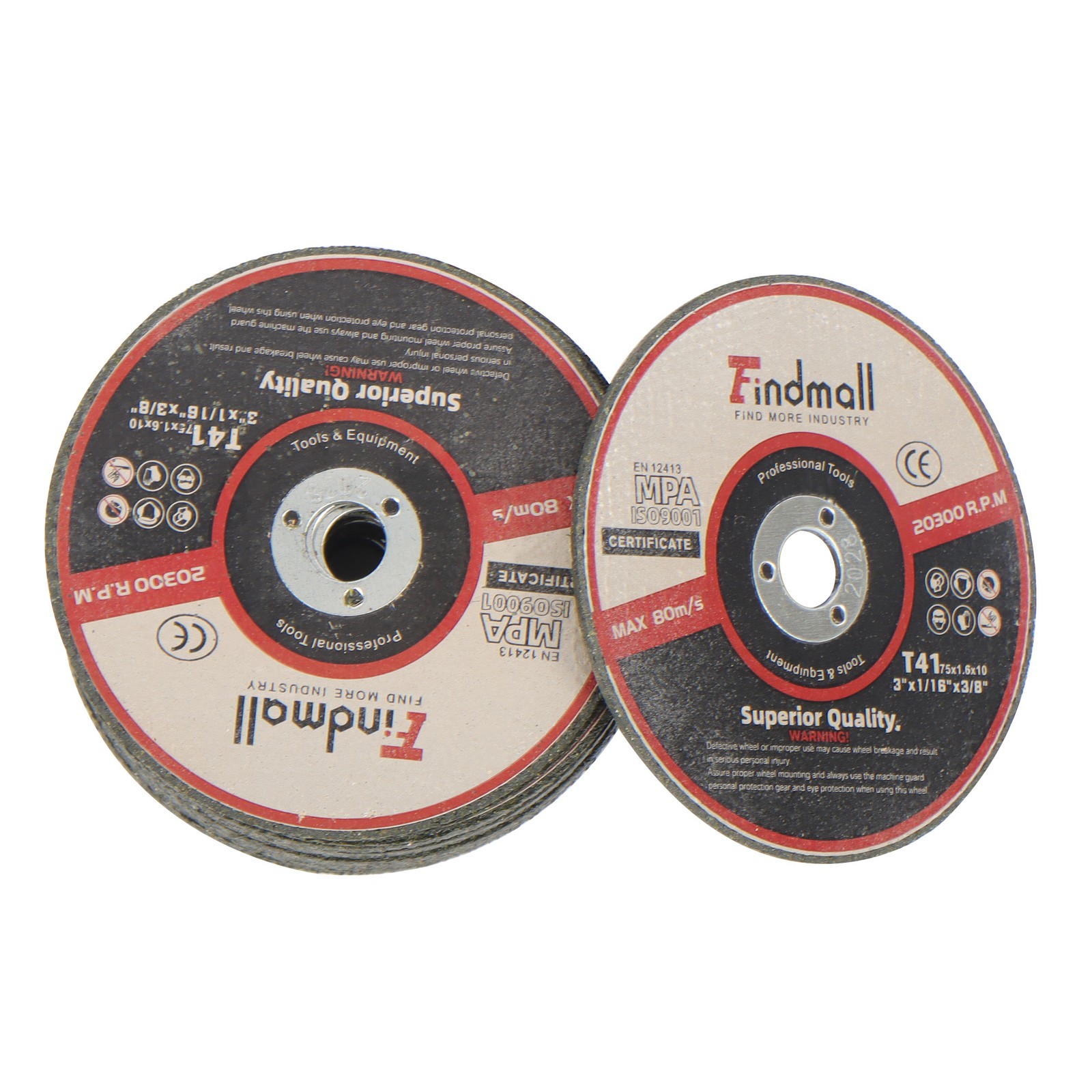 50 Pcs 3″x1/16″x3/8″ Metal & Stainless Steel Cutting Disc for Die Grinders