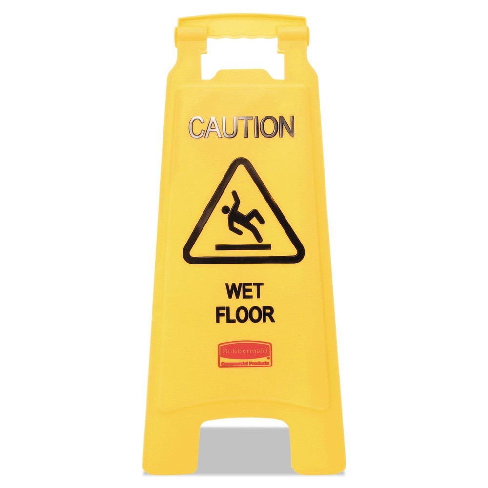 Rubbermaid Commercial 611277YW 11″ x 12″ x 25″ Caution Wet Floor Sign New
