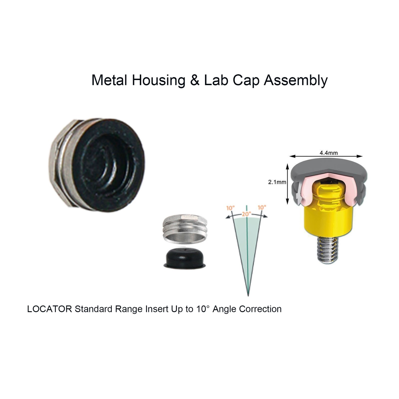 US Dental Male Processing Standard Set fits Zest Locator Overdenture Attachment