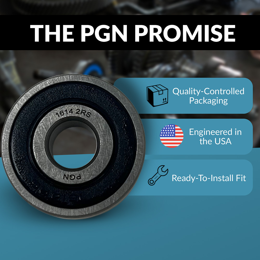 PGN (2 Pack) 1614-2RS Bearing – Lubricated Chrome Steel Sealed Ball Bearing