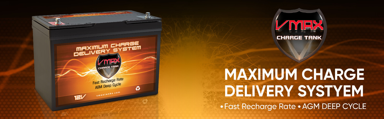 VMAX SLR100 12V 100Ah AGM Deep Cycle Solar Battery for KYOCERA PV Solar Panels