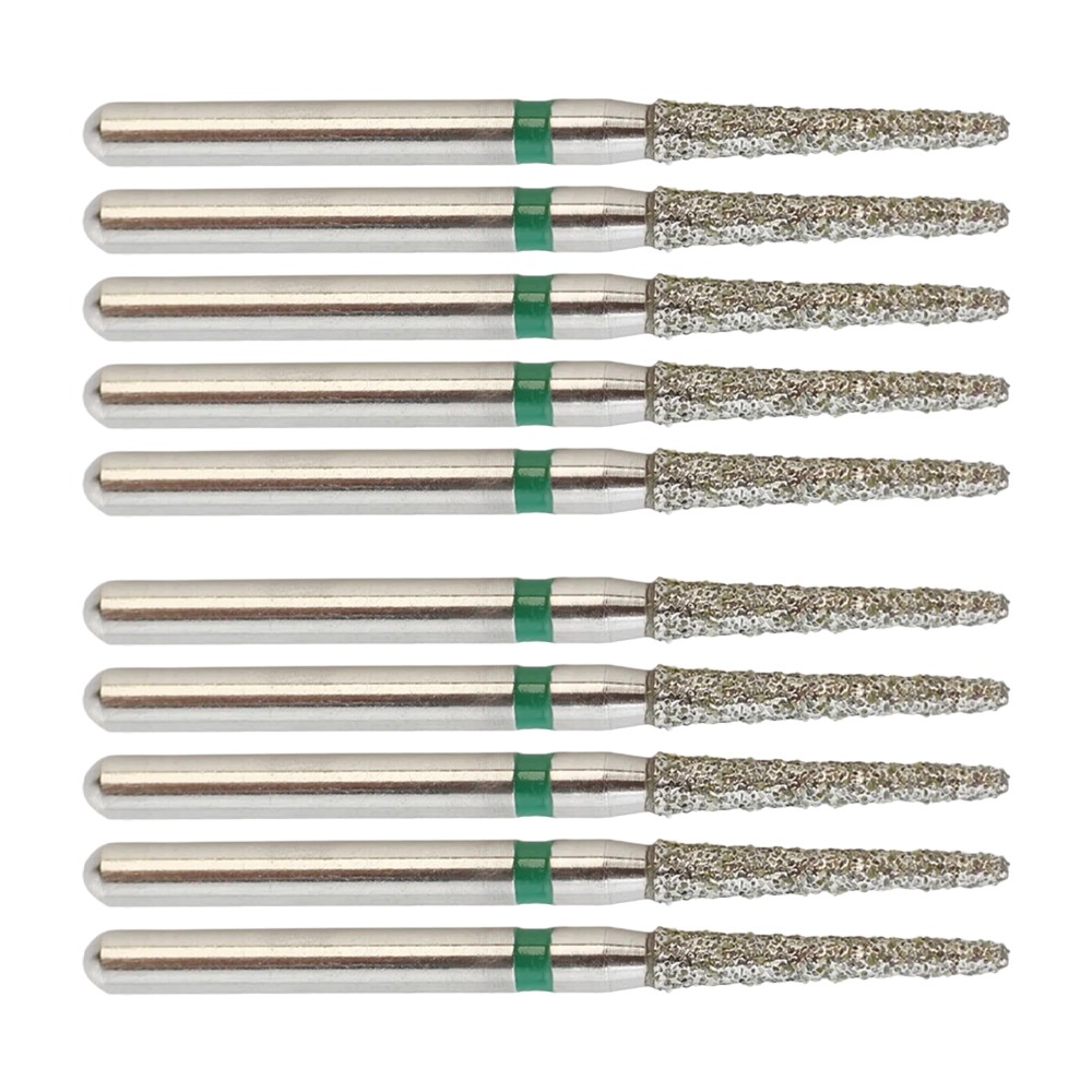 50x Dental Diamond Burs FG 856/014C Round End Taper Coarse Grit Friction Grip US