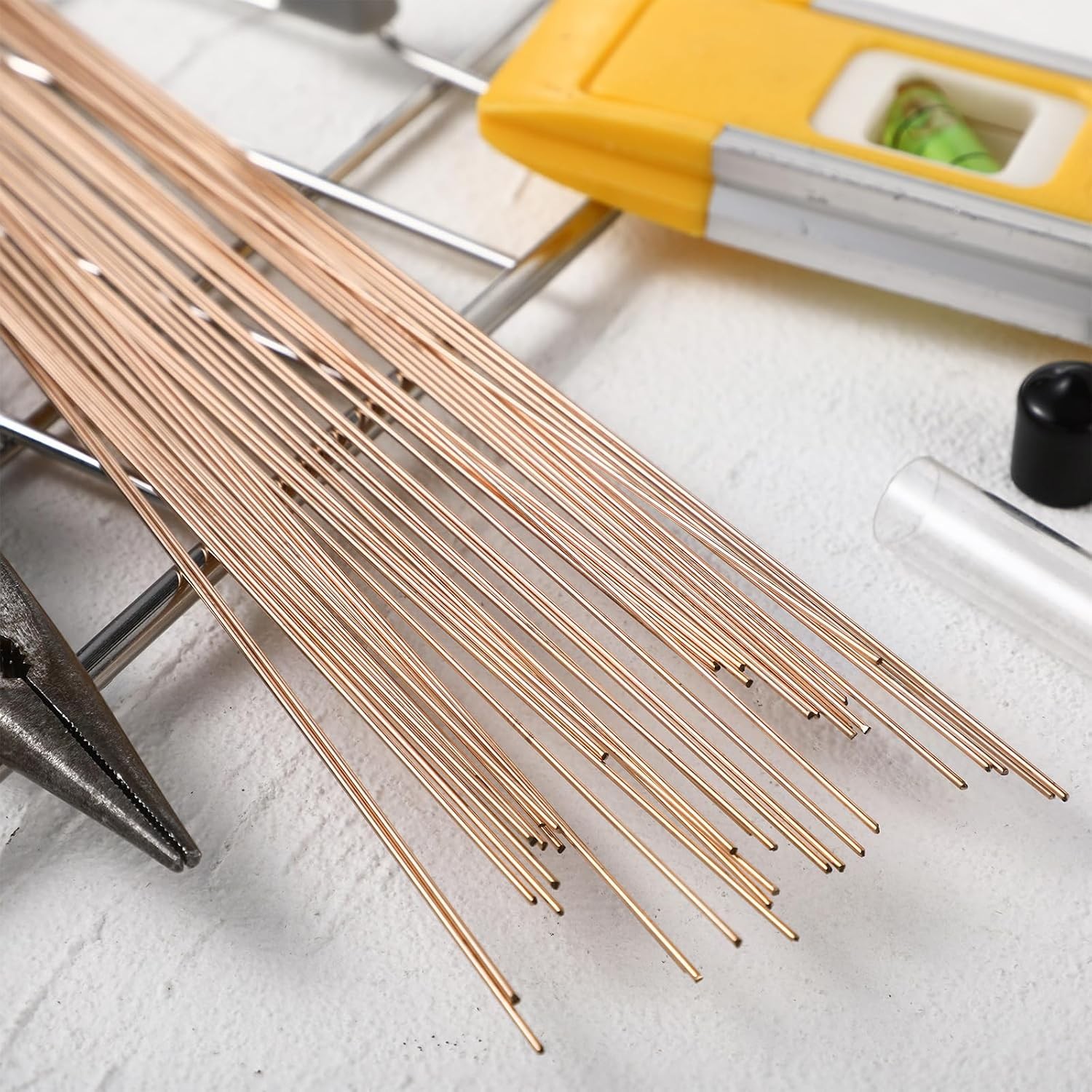 40 Sticks Brazing Rods AWS Bcup-5 15% Silver Solder Phos Copper Brazing Alloys