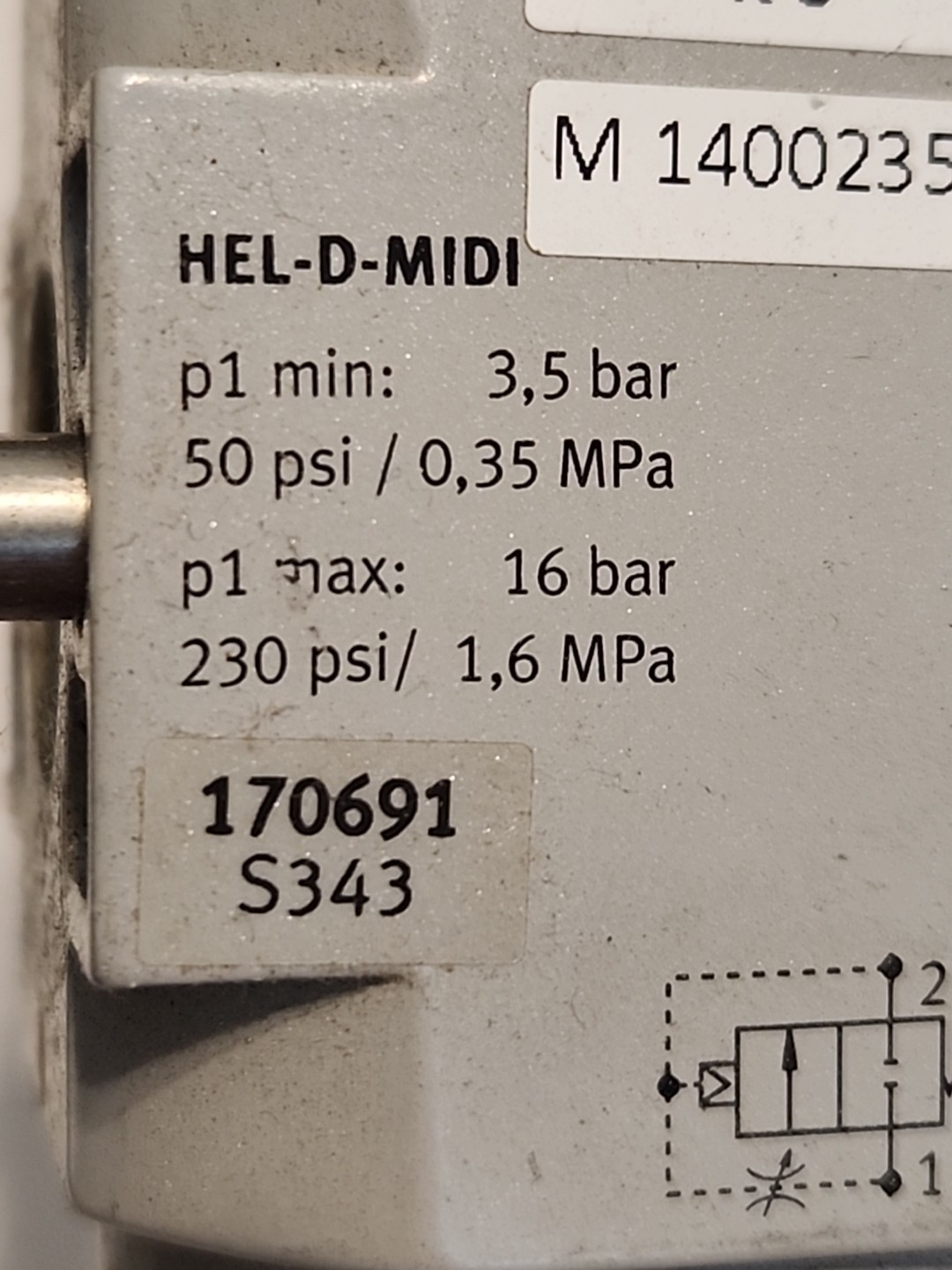 Festo LFR-D-5M-MIDI Regulator with Water Trap and HEL-D-MIDI, 356 759 R7
