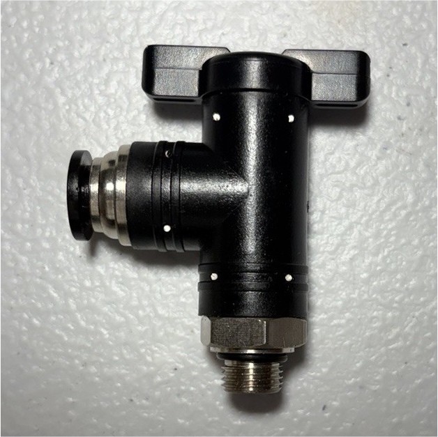 Combo Valve, Air Valve w/ Push-to-Connect Fitting Black, 8mm x 1/8″ bspp