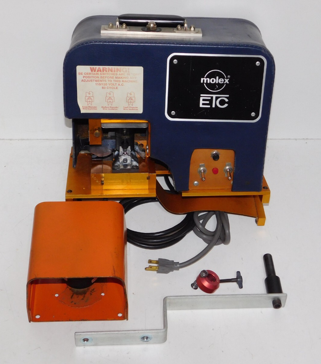 Molex ETC Benchtop Suitcase Pneumatic Air Crimping Press Machine Machinist Tool