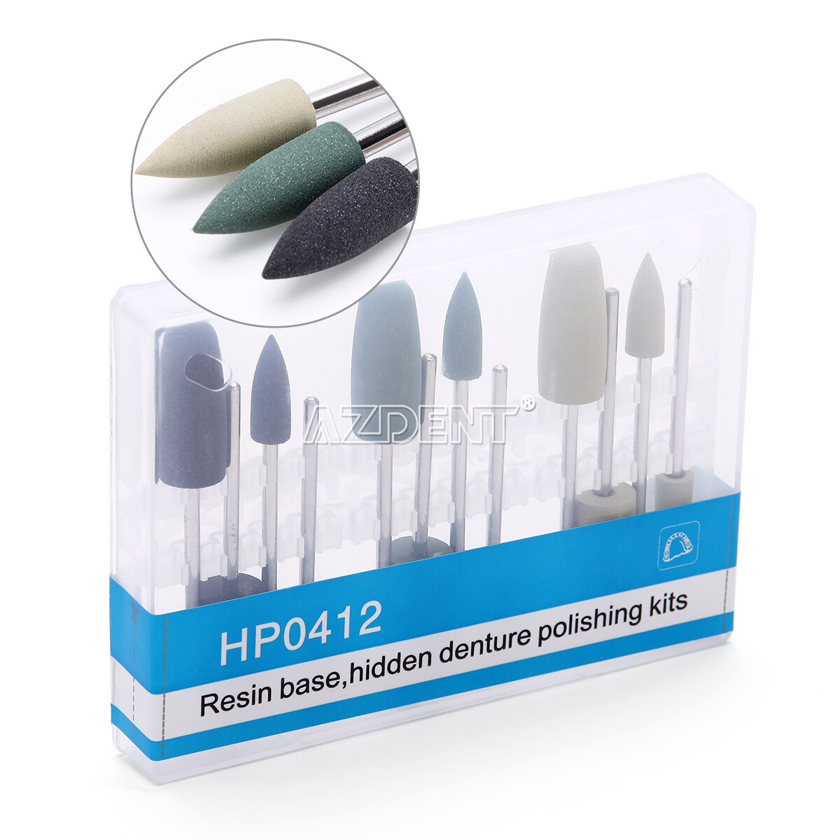 AZDENT Dental Composite Polishing Kit RA HP Polisher Burs /Low Speed Handpiece