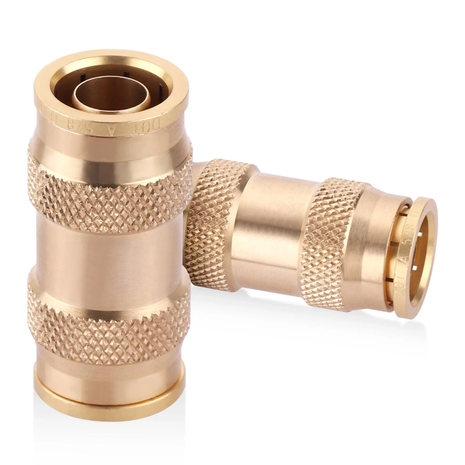 2 Pack 5/8″ Air Brake Line Fitting Push to Connect Union Fittings DOT Brass P…