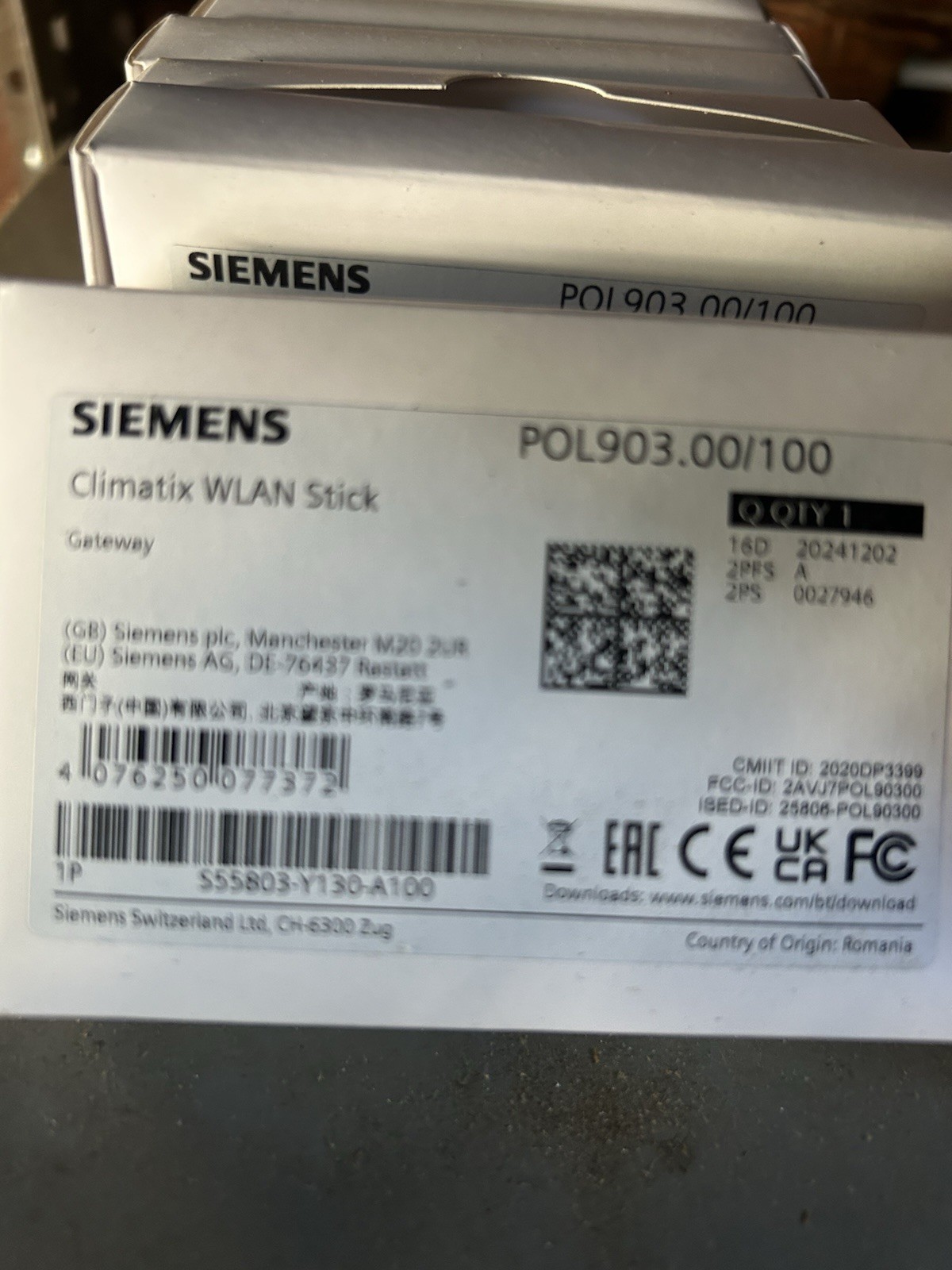 Siemens Building Technology S55803-Y130-A100 WLAN STICK