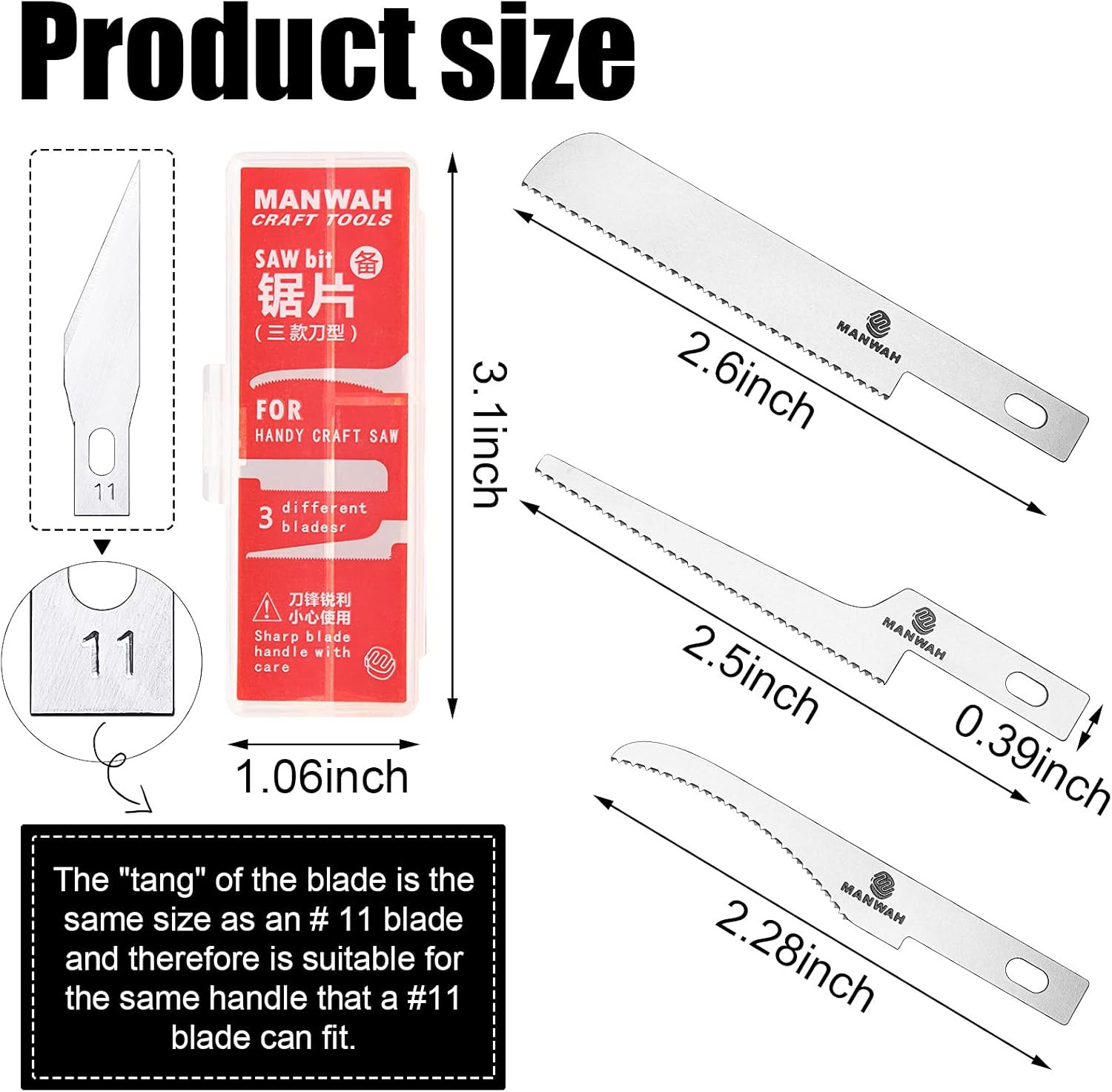 6 Pieces Hobby Saw Blades Replacement Mini Craft Blade Micro Knife Saw Blades wi