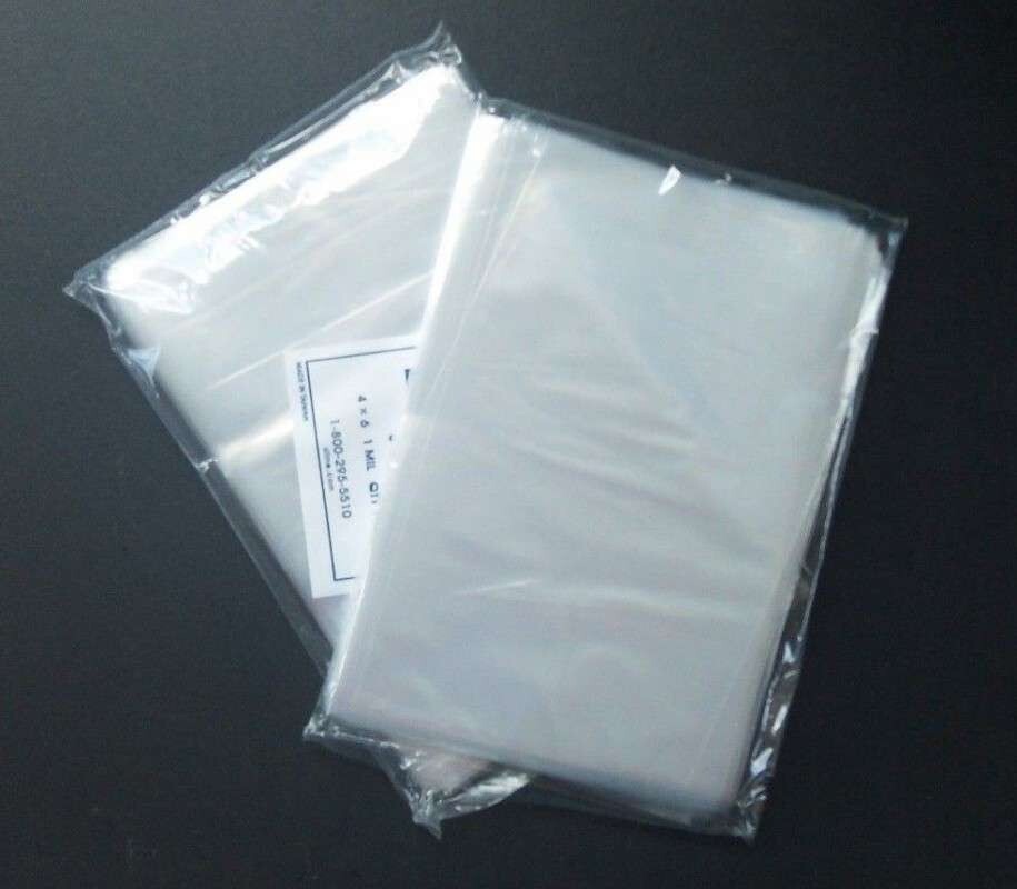15×18″ Clear Poly Bags Lay-Flat Open Top End 1-Mil Case LDPE Plastic Packaging