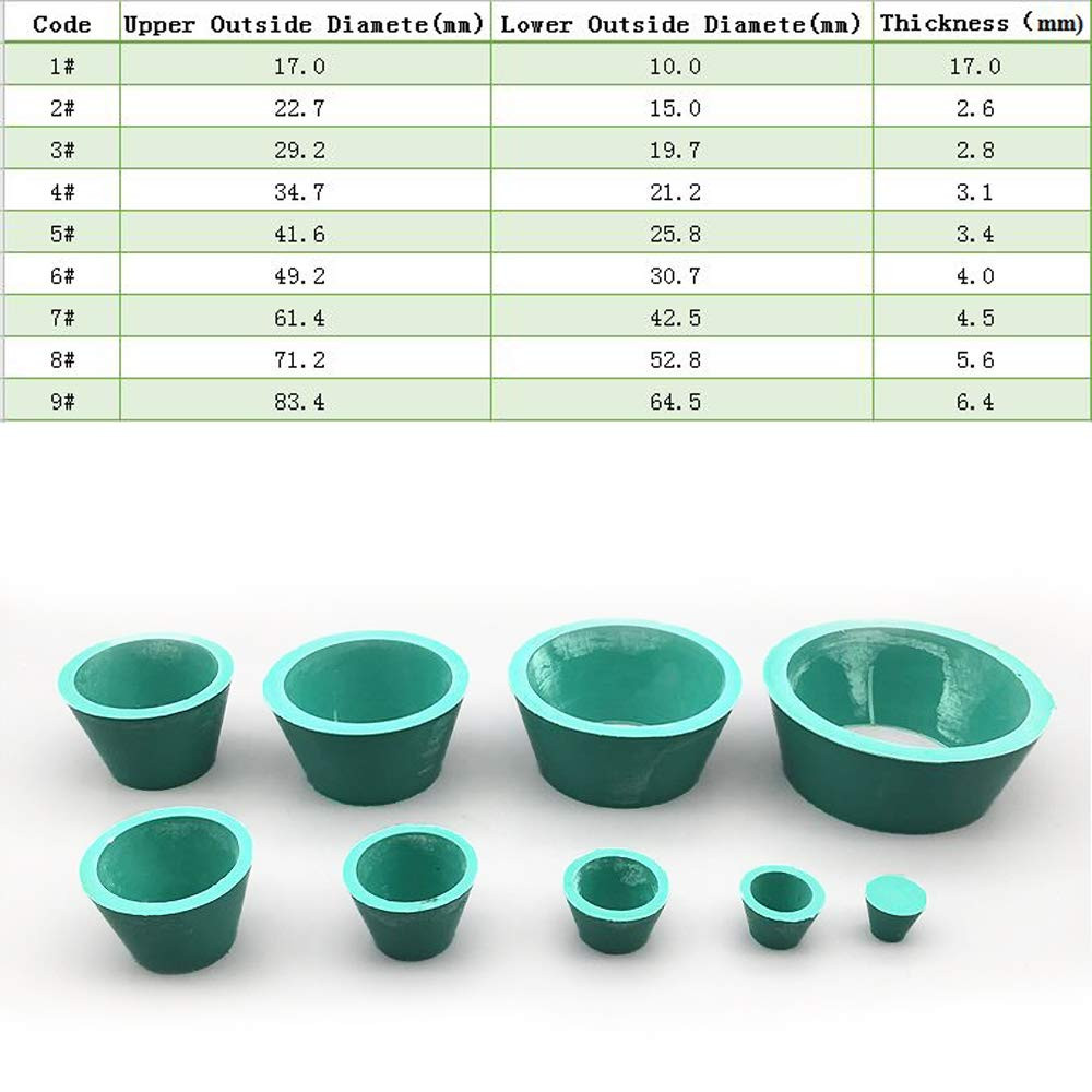 9 Count Buchner Funnel Flask Adapter Set,Filter Adapter Cones