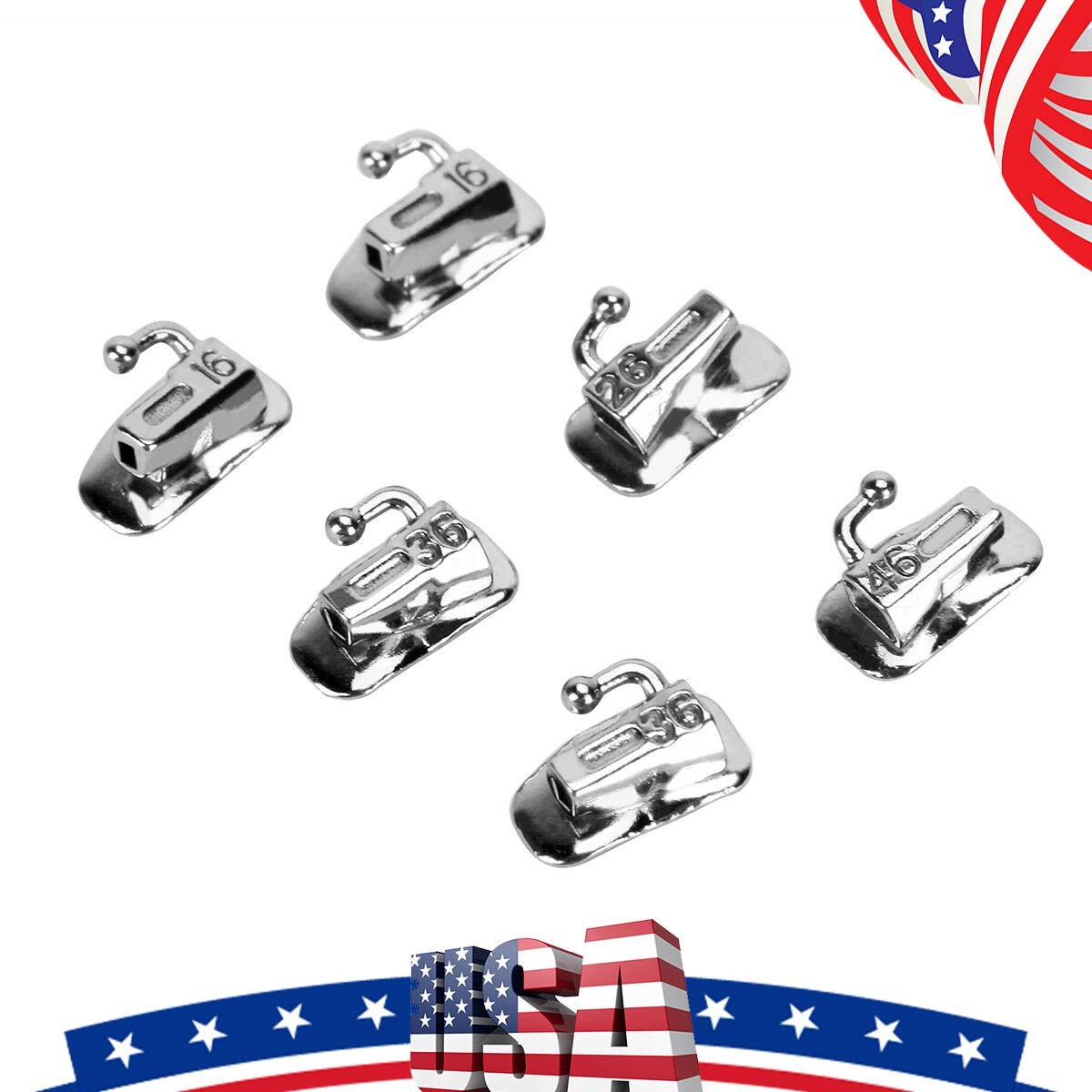 Dental Ortodoncia Tubos bucales Roth/MBT 022 1er Molar Bondable Non-Convertible