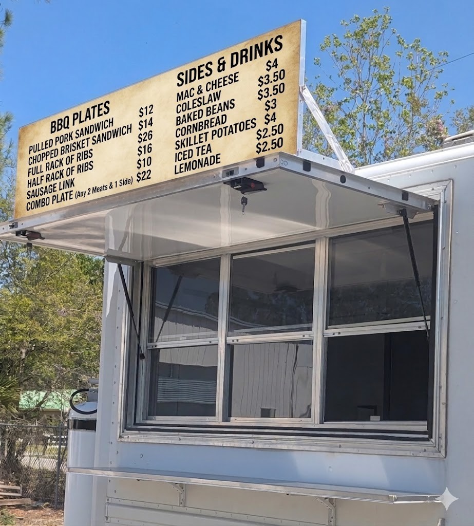 M&R Specialties – Add-on Fold-up and Down Concession Door Marquee or Sign