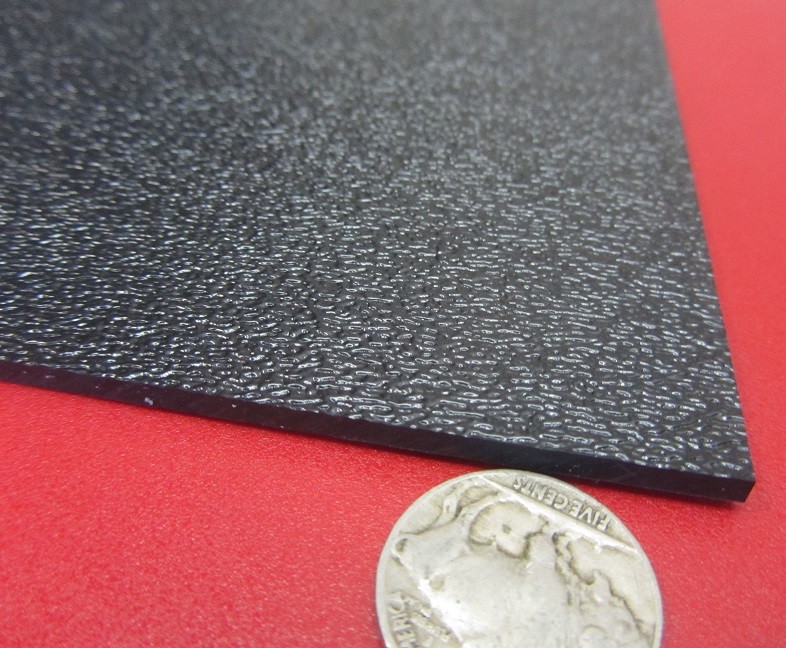Black ABS Sheet 1/8″ (.125″) X 12″ X 24″ Haircell Textured One Side, 2 Units