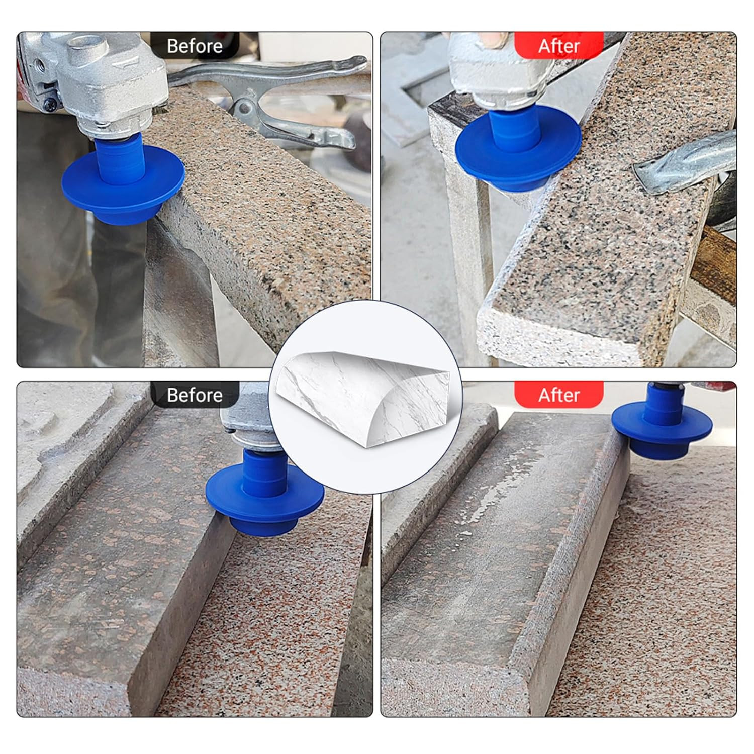3 Inch Diamond Profile Wheel, 5/8″-11 Vacuum Brazed Stone Edge Grinding