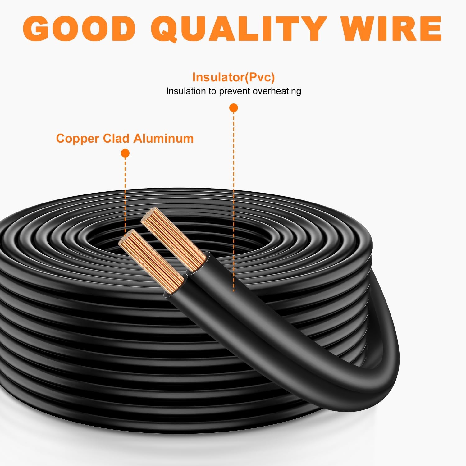 Landscape Wire 12/2 Low Voltage 12 Gauge 2 Conductors Copper Clad Aluminum 250FT