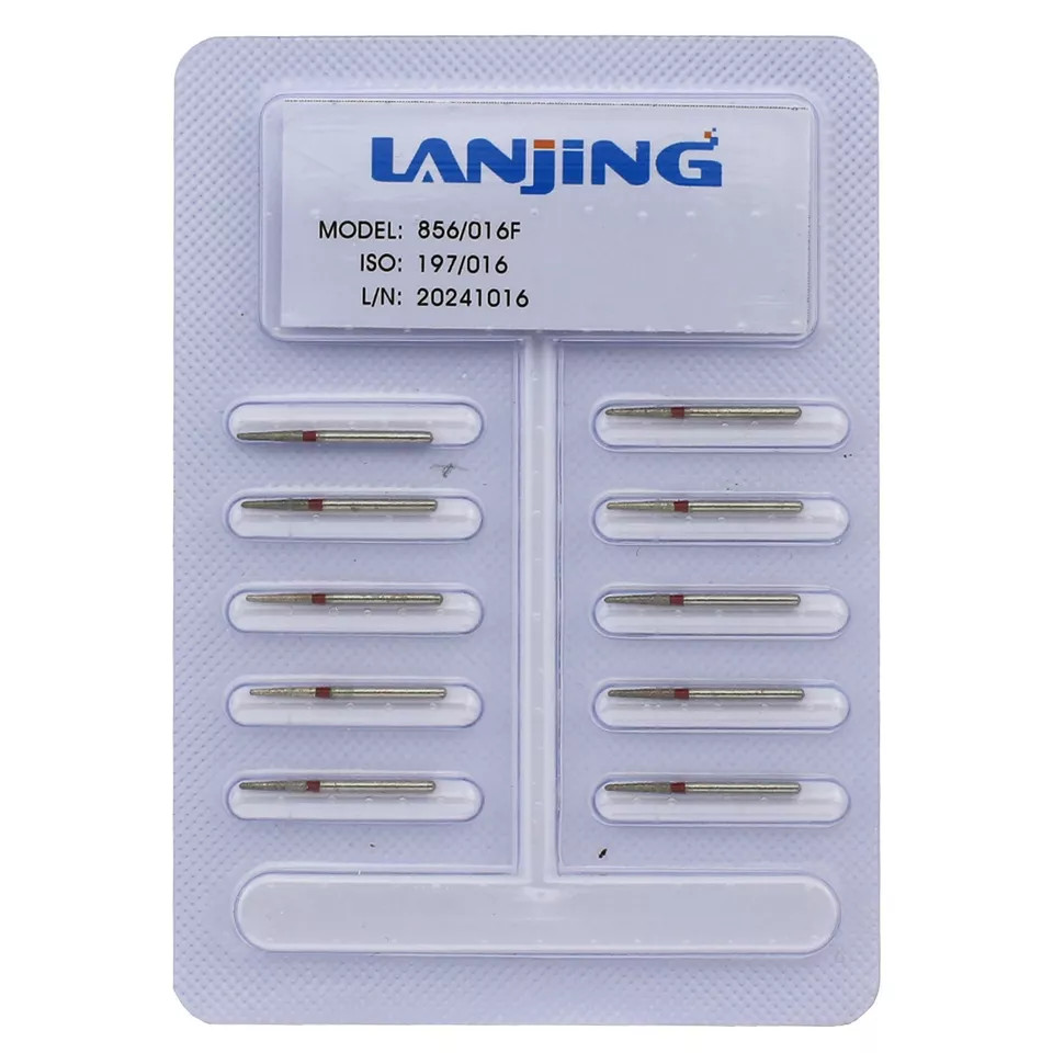 Multi-use FG 856-016F Round End Taper Diamond Burs Fine Grit Dental High Speed