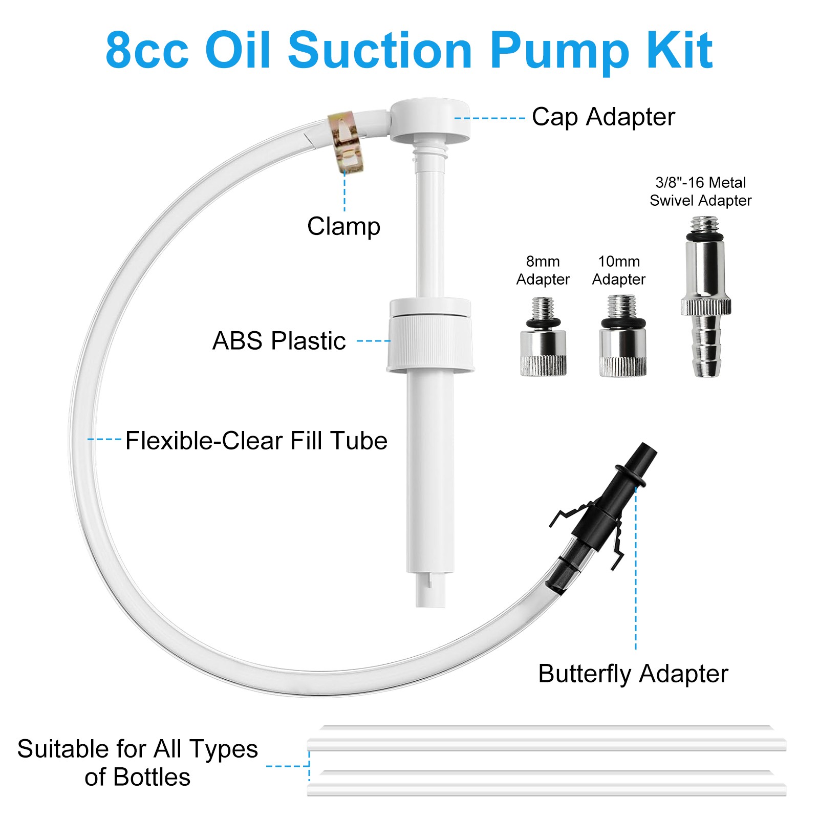 2pcs Fluid Pump for Quart Bottles Gear Oil Transmission & Differential Transfer
