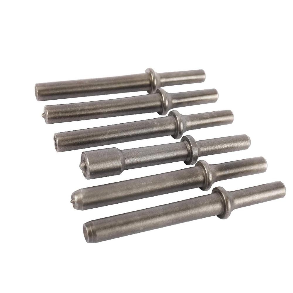 7 Pcs Pneumatic Air Rivet Hammer Tool Kit Heavy Duty Smooth Riveting Bits Set