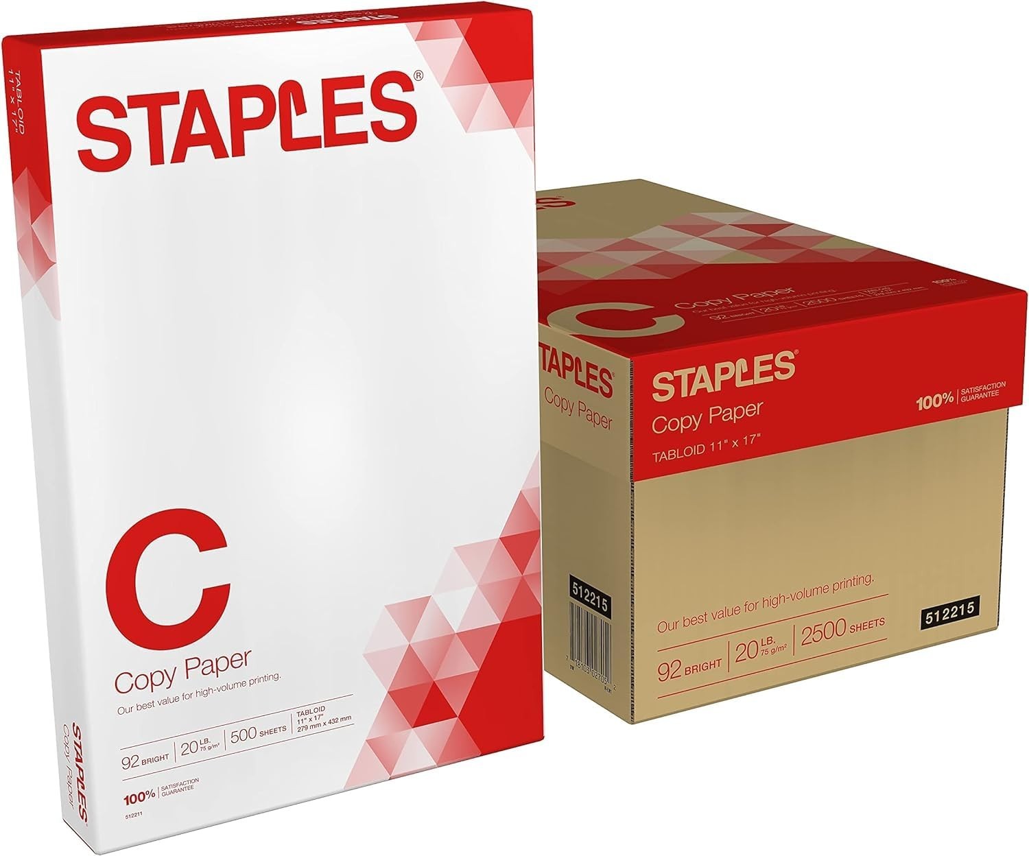 Ledger Size Copy Paper 11×17, 92 Bright, 20lb for Office, School & Home Use