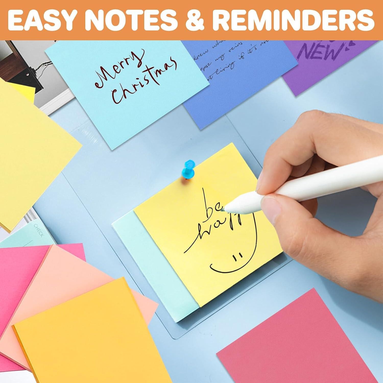 Post It Notes Pop-up, Sticky Notes, 3×3 Inches, 9 Pads, Bright Colors Self-st..