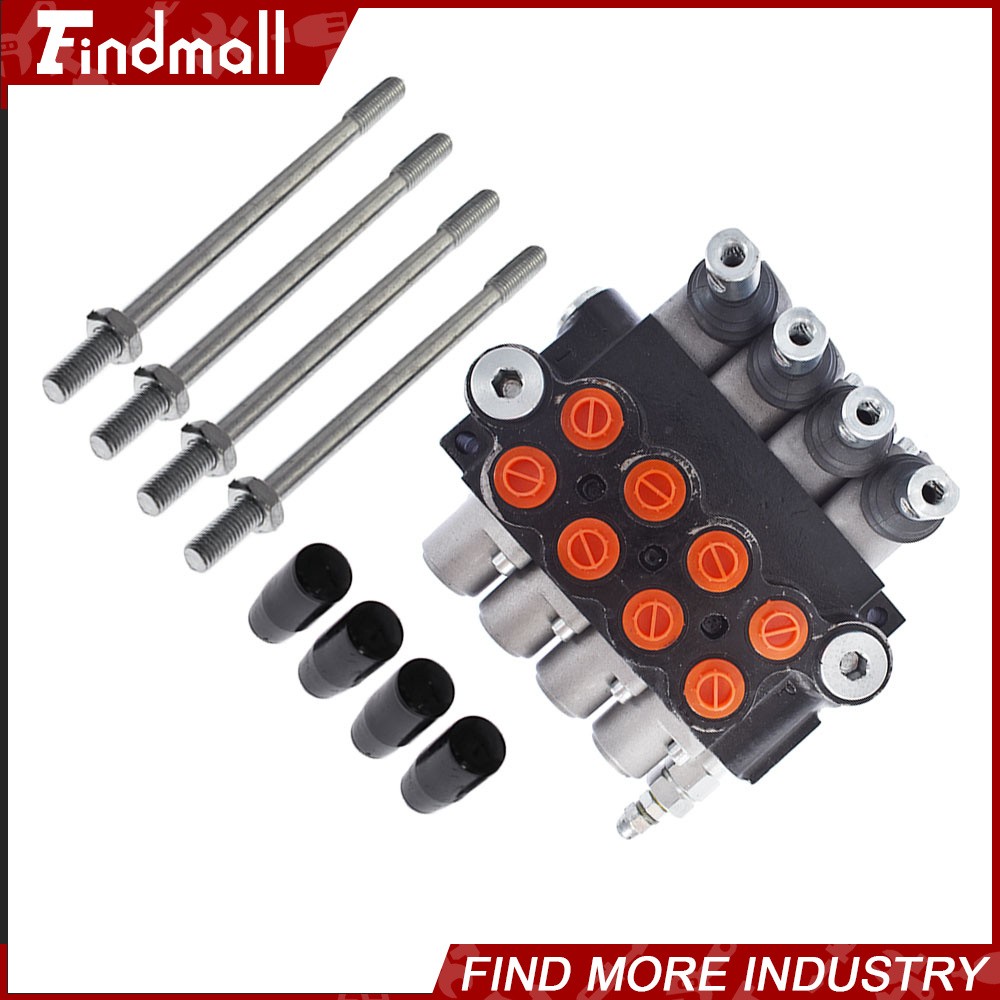 4 Spool Hydraulic Monoblock Double Acting Control Valve 11 GPM SAE Ports 3625PSI