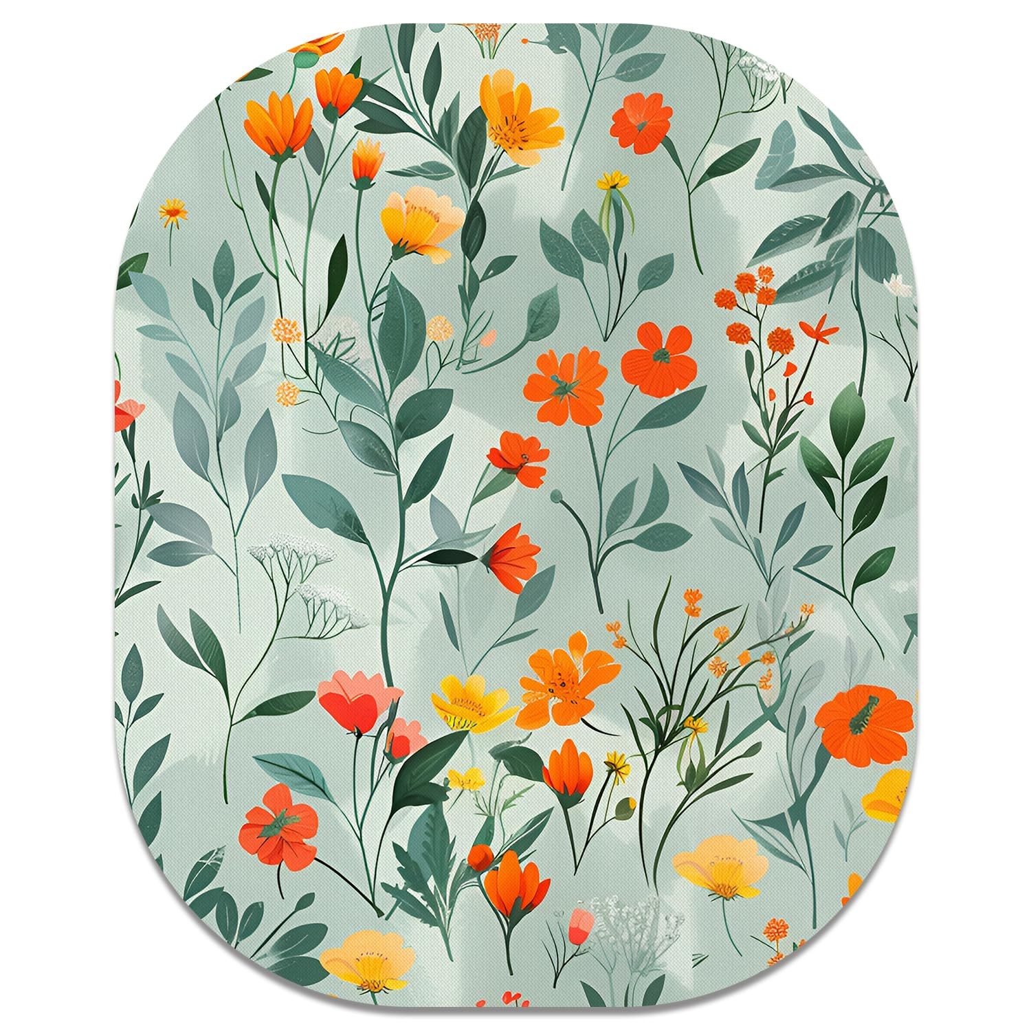 Atufsuat Small Mouse Pad, 6 x 7 7L x 6W inches, Colorful Flowers and Plants