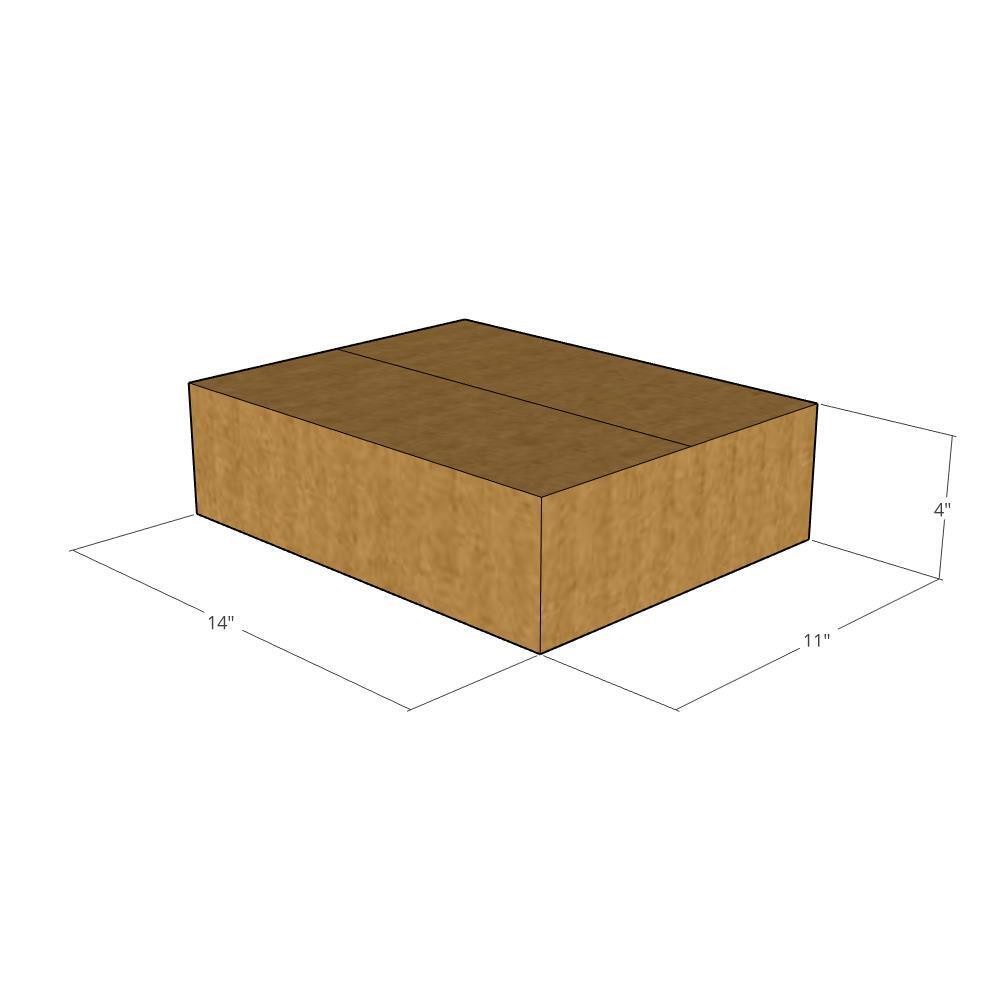 10 14x11x4 1/2 Kraft Brown Corrugated Shipping Boxes 32 ECT Single-Wall New