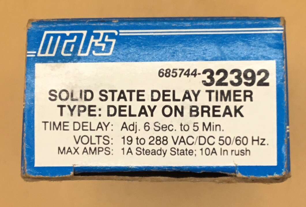 MARS 685744-32392 32392 SOLID STATE DELAY TIMER