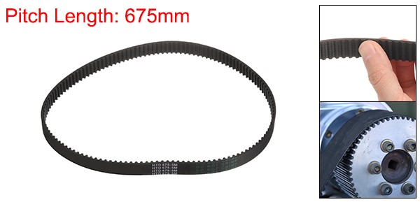 HTD-5M Rubber Timing Belt 135 Teeth 675mm Pitch x 15mm x 3.6mm Timing Belt