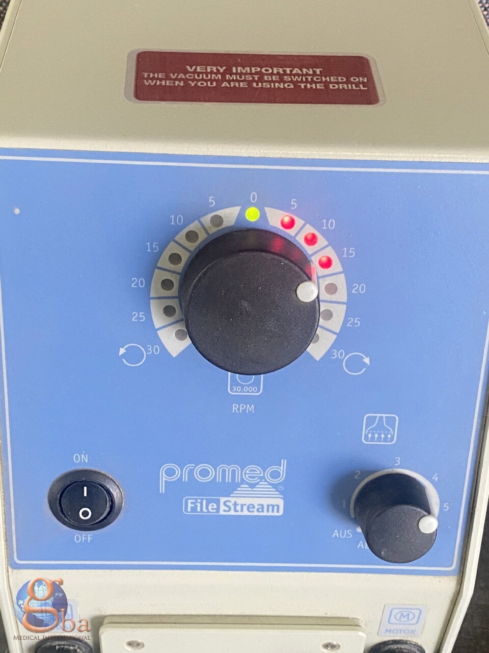 Promed FileStream File Stream Professional Podiatry Drill Console with Vacuum