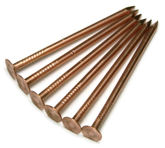 1-1/4″ Smooth Shank Solid Copper Roofing Nails 10 Gauge USA Made – Qty 50