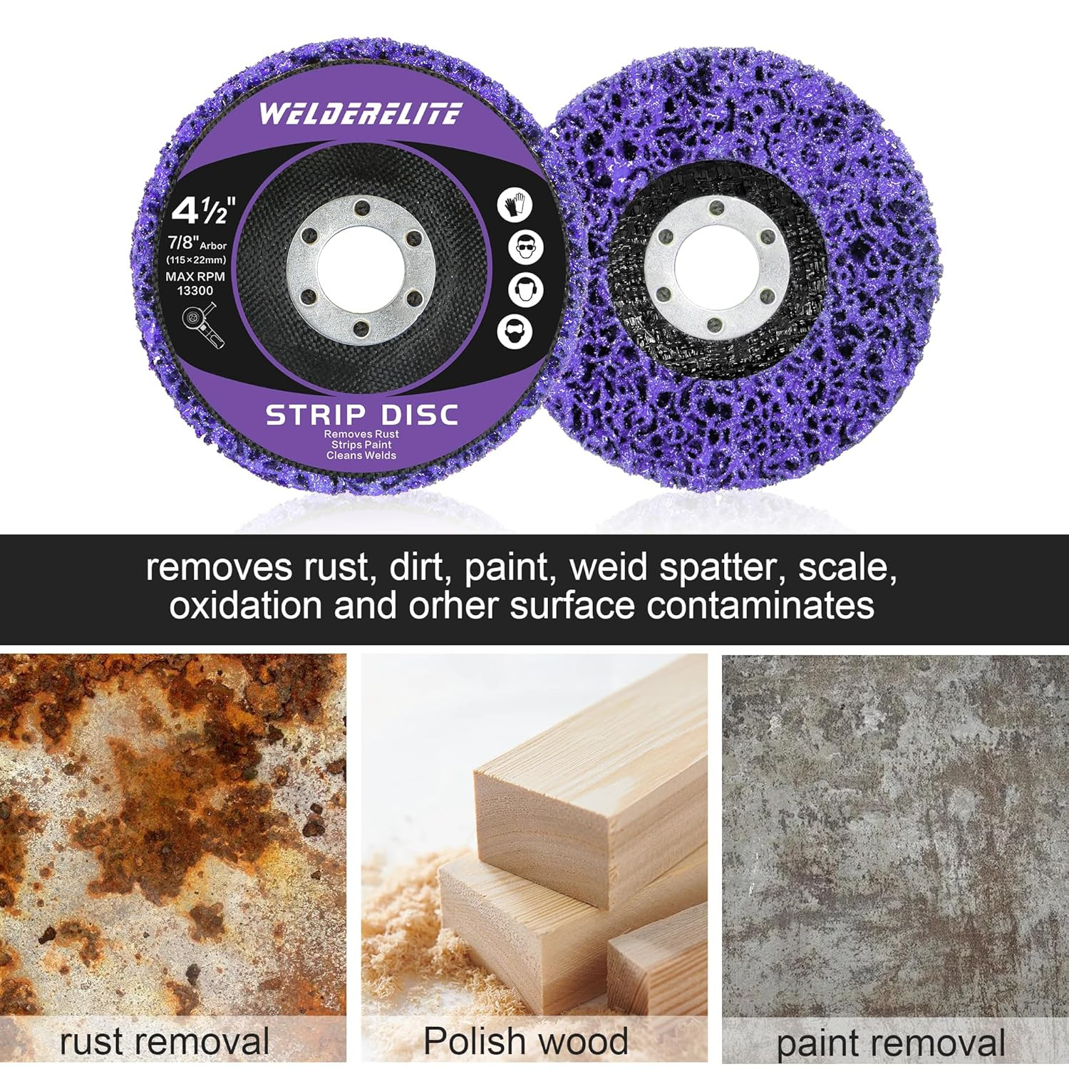 6-Pack Paint Stripper Discs for Angle Grinder 4-1/2 Inch Rust Removal Metal Grin