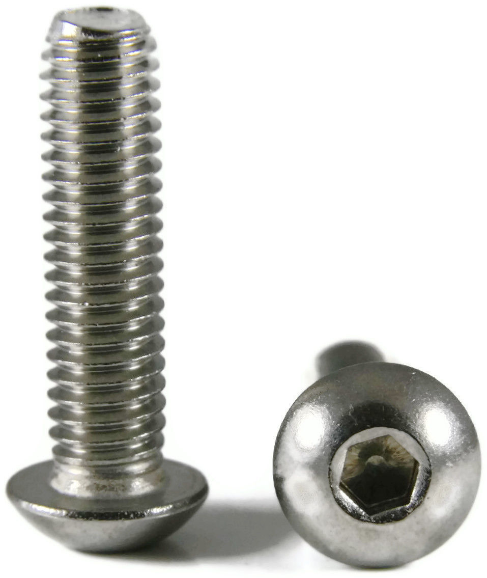 Button Head Socket Cap Screw Stainless Steel Screws 4-40 x 1/8 – 1-1/2 QTY 100