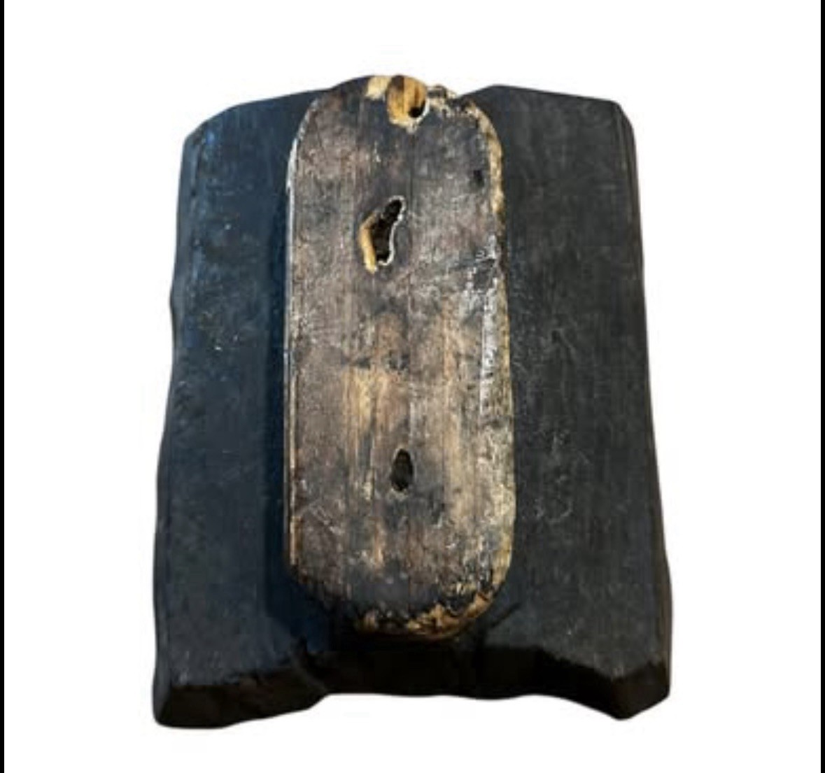 Vintage Textile Printing Block Hand Carved Wood Benares India Textile Stamp