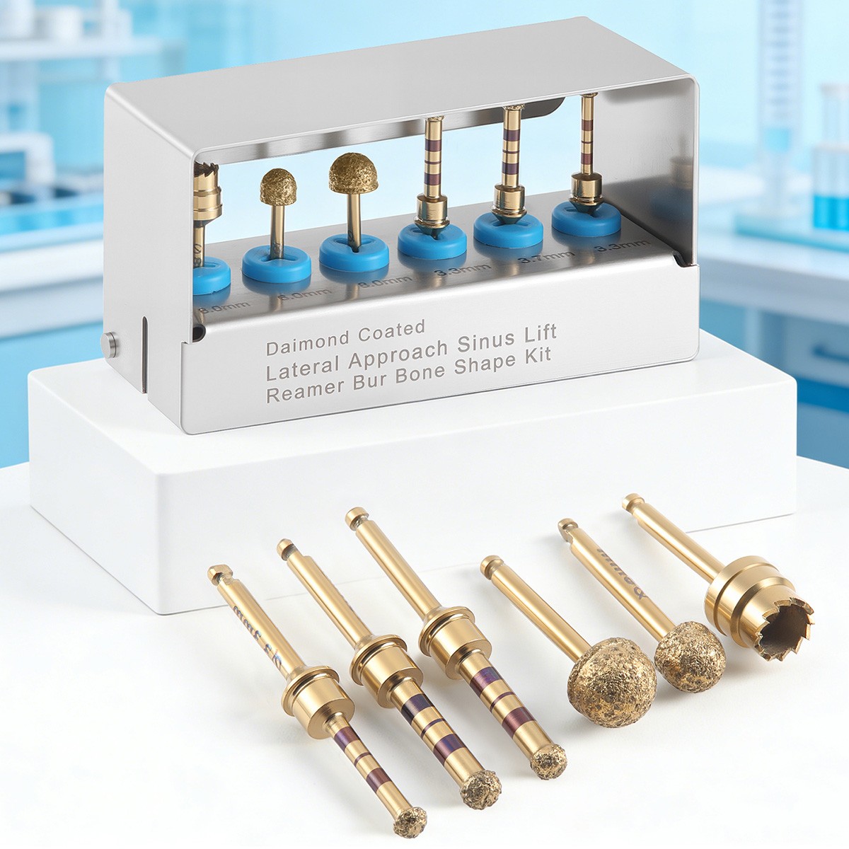 Dental Maxillary Sinus Lift Drills Kit Lateral Approach Stoppers Elevation