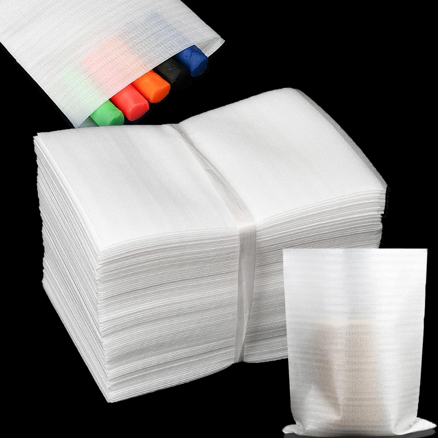 Cushion Foam Pouches 8×10 inch 100 Pieces for Packing Dishes Moving Storage