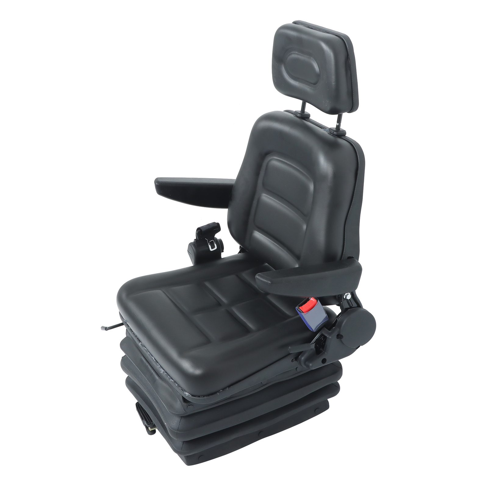 Forklift & Tractor Seat Suspension Adjustable Backrest Armrest Safety Belt