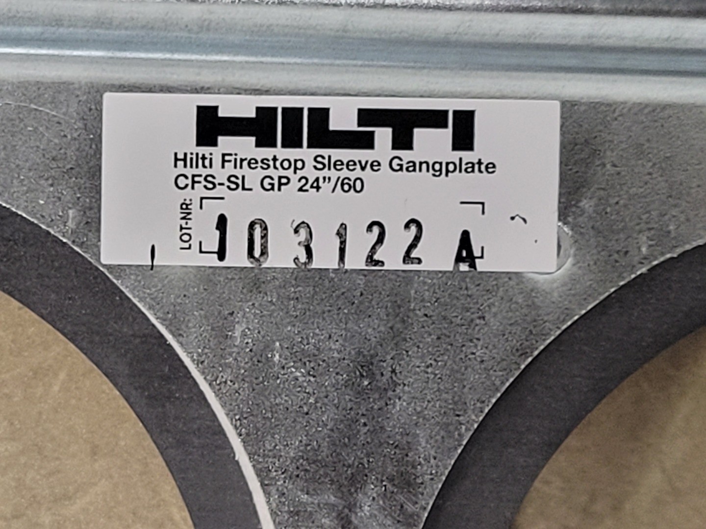 SURPLUS NEW HILTI CFS-SL GP 24″/60 Firestop Sleeve Gangplate , 2064274 (Pack of