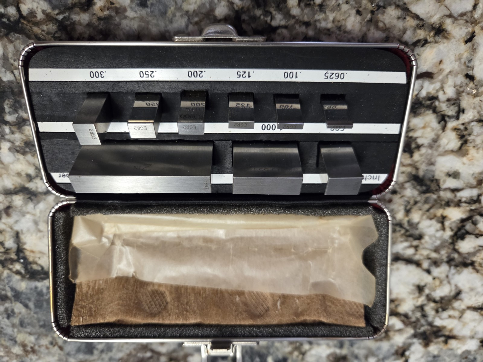 Starrett Webber Steel Rectangular Gage Block Set 1in 2in 0.0625in Case