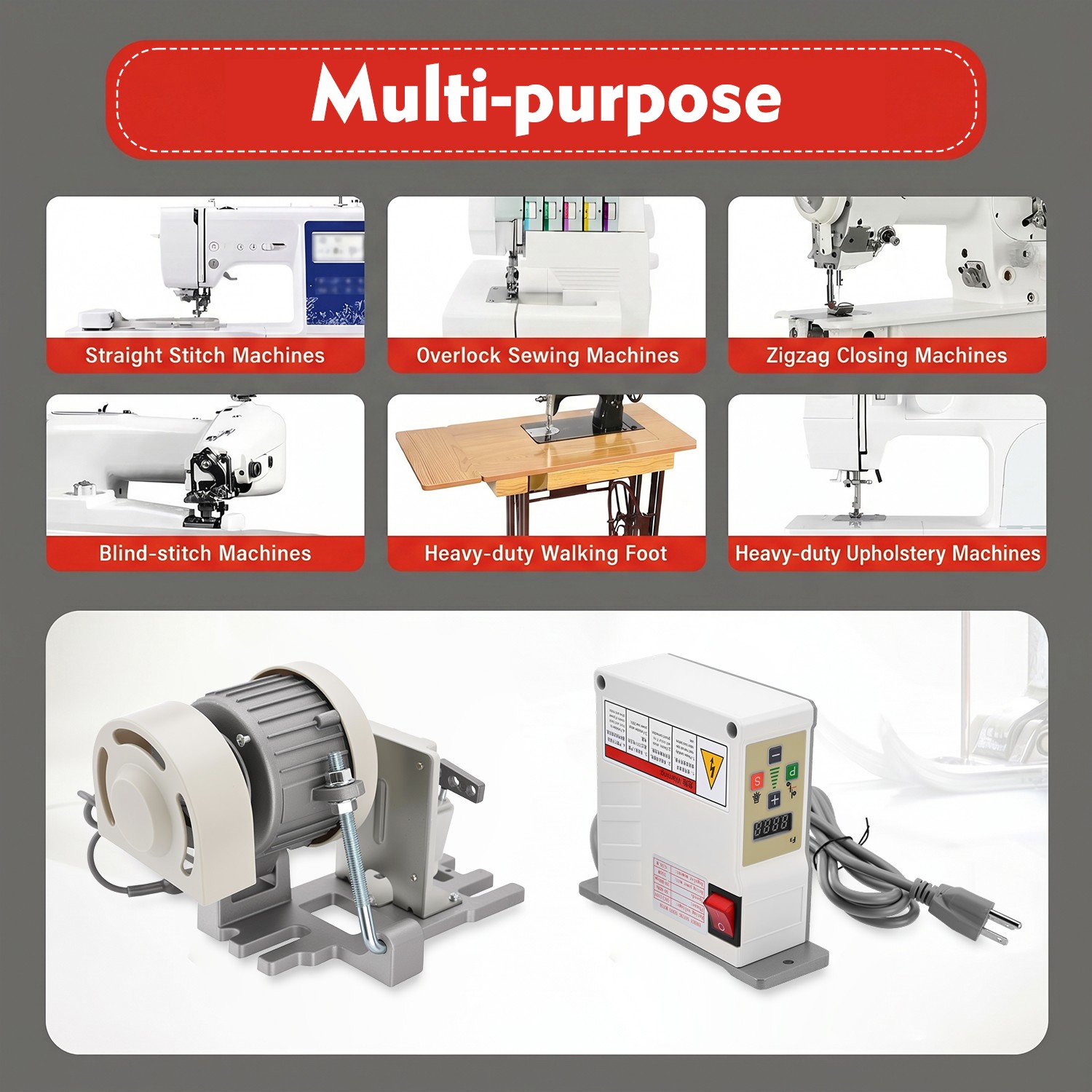 Sewing Servo Motor Brushless For Consew Brother Singer Sewing Machine 110V 750W