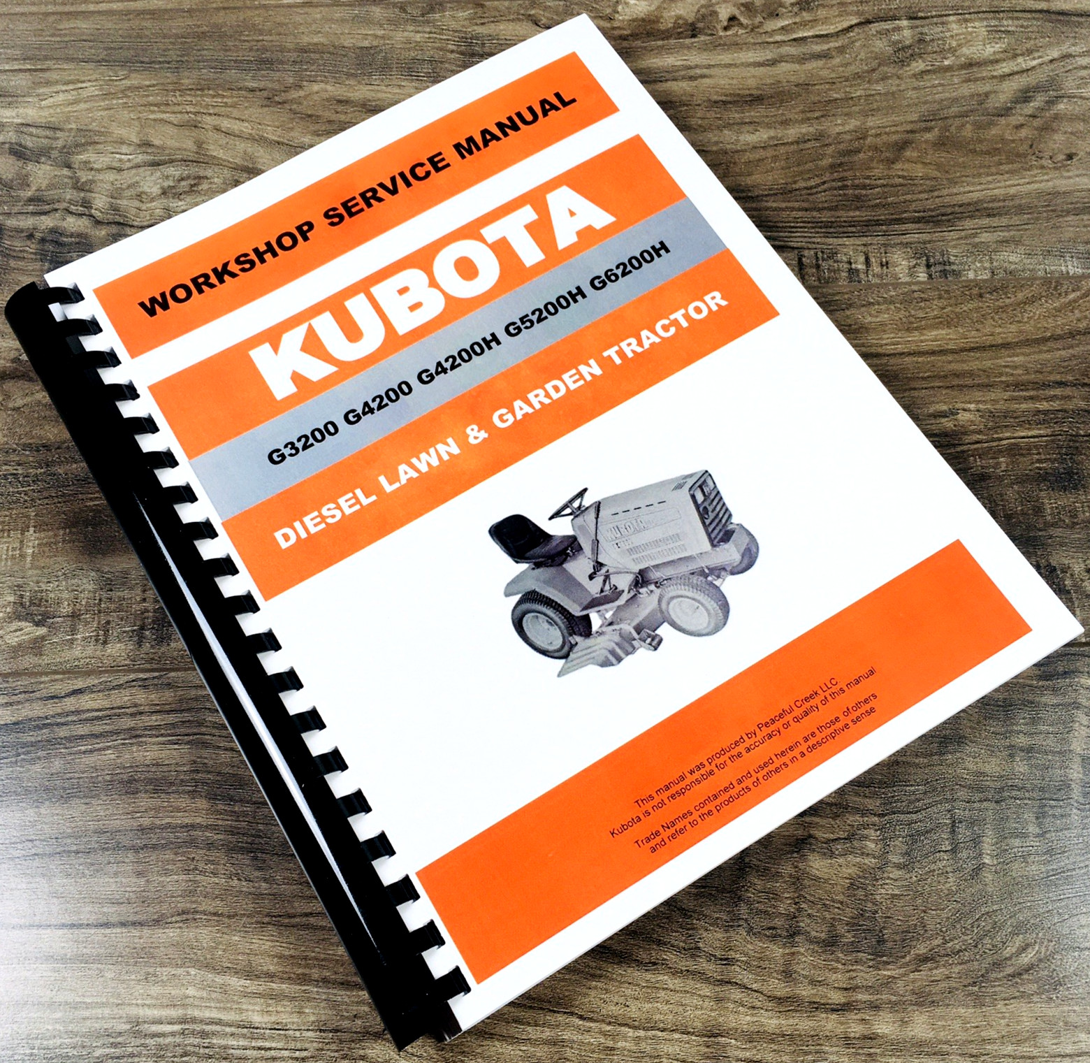 Workshop Service Manual for Kubota G4200H G5200H G6200H Lawn Garden Tractor Shop