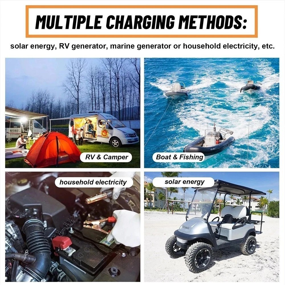 12V 100Ah LiFePO4 Lithium Battery Deep Cycle Battery for RV Camper Van Off-Grid