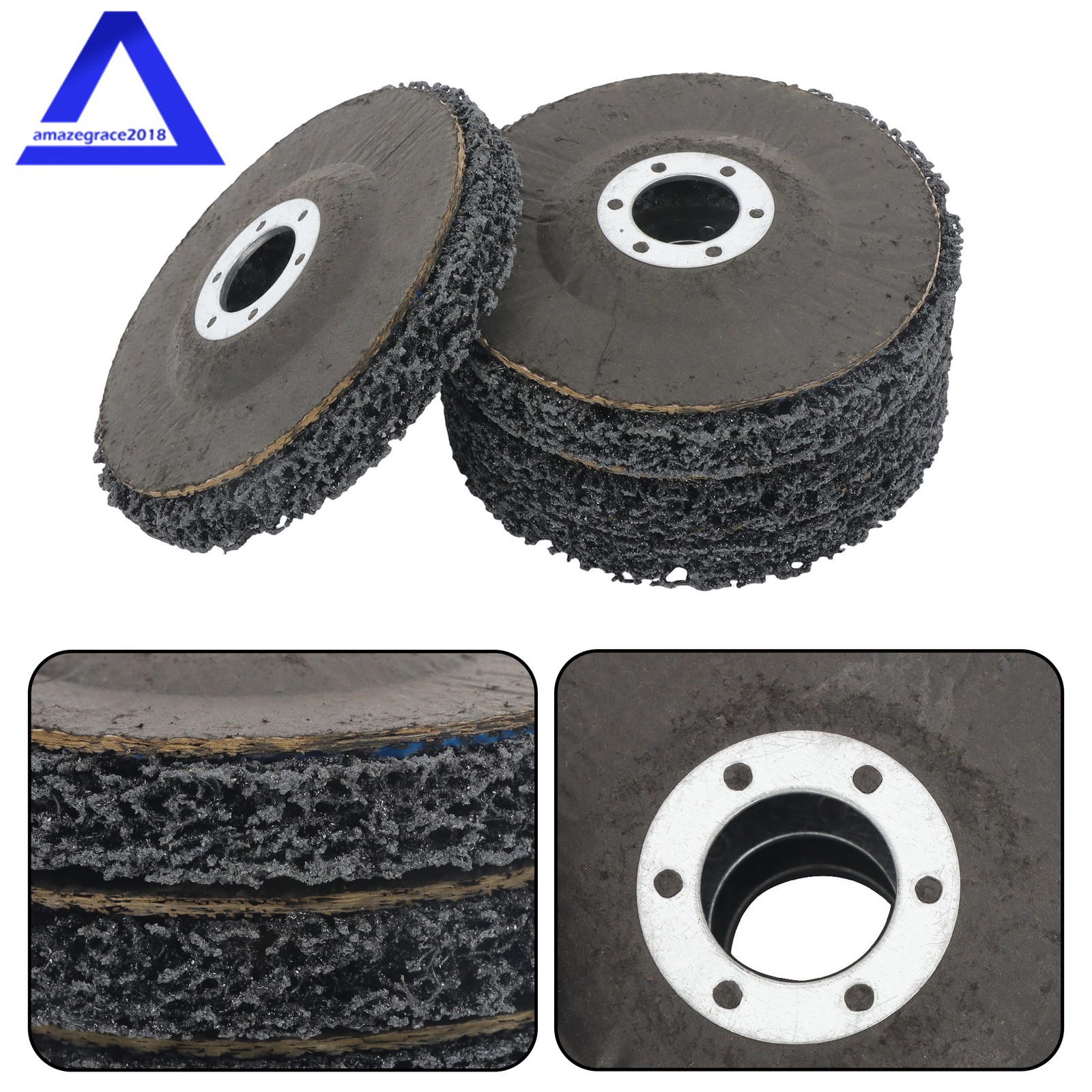 12 Pcs 3 Kinds Paint Strip Disc 4-1/2″ × 7/8″ Angle Grinder Stripper Wheels